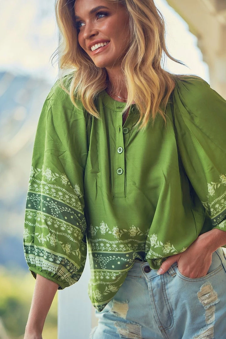 Jaase Julianna Top - Eshana Olive 5 Jaase Julianna Top - Eshana Olive