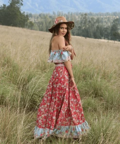 Tulle And Batiste Dresses Hosannah Maxi Dress - Rococco Red - Preorder