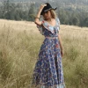 Tulle And Batiste Hosannah Maxi Dress - Lapis Lazuli - Preorder