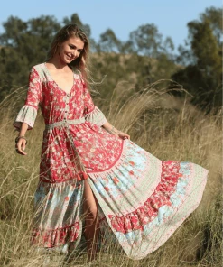 Tulle And Batiste Havillah Maxi Dress - Rococco Red - Preorder Dresses