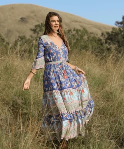 Tulle And Batiste Dresses Havillah Maxi Dress - Lapis Lazuli - Preorder