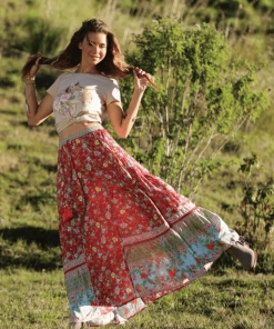 Tulle And Batiste Ravennah Maxi Skirt - Rococco Red - Preorder