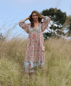 Tulle And Batiste Miriam Boho Dress - Lotus - Preorder Dresses