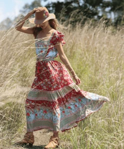 Tulle And Batiste Hannah Maxi Dress - Rococco Red - Preorder Dresses