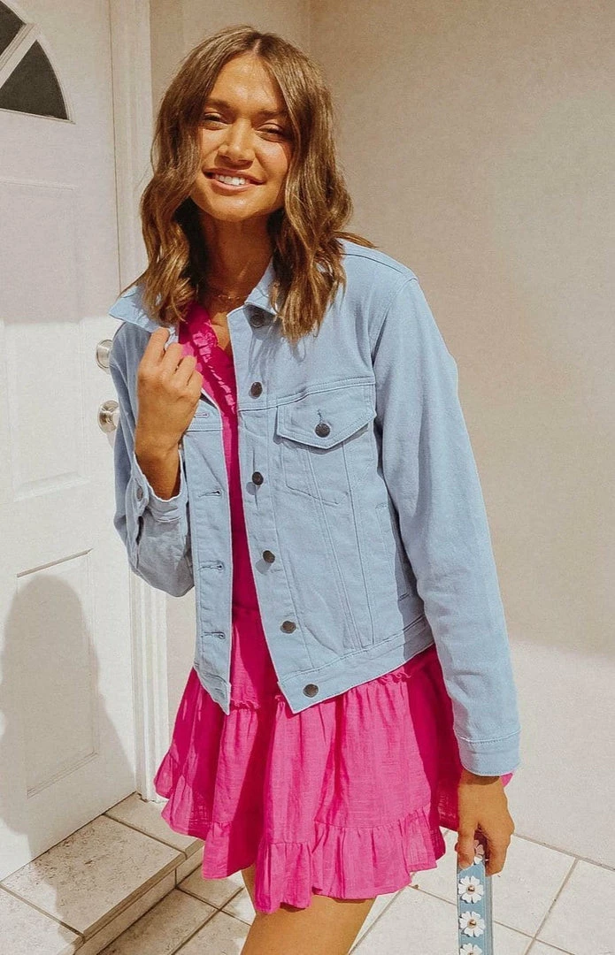 PAPER HEART Jackets & Coats Lovelle Denim Jacket - Sky 1 PAPER HEART Jackets & Coats Lovelle Denim Jacket - Sky