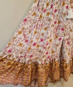 CELESTIAL GYPSY Josie Maxi Skirt - Beige Floral 8 CELESTIAL GYPSY Josie Maxi Skirt - Beige Floral