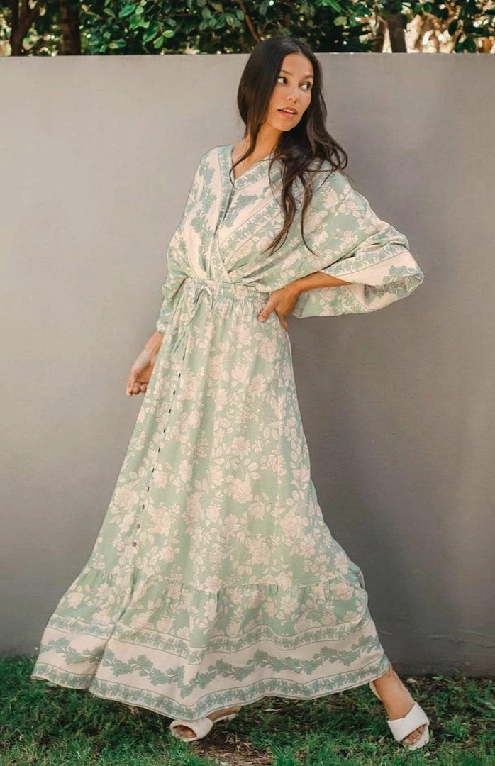 WHITE CLOSET Veronika Maxi Skirt - Sage Bottoms 1 WHITE CLOSET Veronika Maxi Skirt - Sage Bottoms