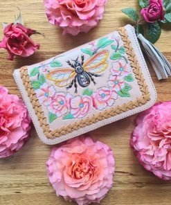 CELESTIAL GYPSY Accessories Bumble Bee Wallet - Cream/Tan