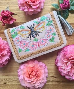 CELESTIAL GYPSY Accessories Bumble Bee Wallet - Cream/Tan