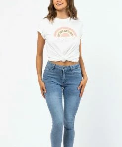 PAPER HEART Tops Joyful Tee - White