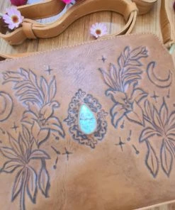CELESTIAL GYPSY Enchanted Cross Body Bag - Chrysocholla Boho Leather Bags