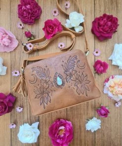 CELESTIAL GYPSY Enchanted Cross Body Bag - Chrysocholla Boho Leather Bags