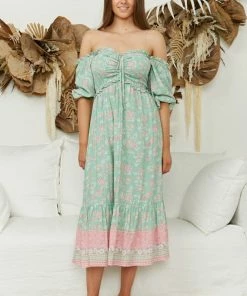IRIS MAXI Dresses Euphoria Midi Dress - Mint
