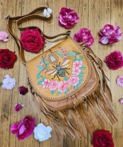 CELESTIAL GYPSY Bumble Bee Cross Body Bag - Dendrite/Tan