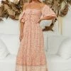 IRIS MAXI Maya Maxi Dress - Coral Floral