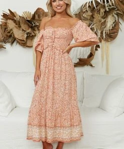 IRIS MAXI Maya Maxi Dress - Coral Floral