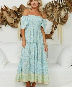 IRIS MAXI Charlize Maxi Dress - Sea Green Dresses