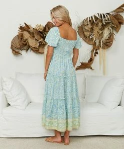 IRIS MAXI Charlize Maxi Dress - Sea Green Dresses