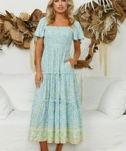 IRIS MAXI Charlize Maxi Dress - Sea Green Dresses