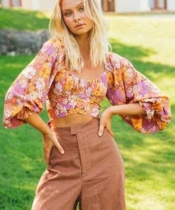 PAPER HEART Tops Annalise Top - Retro Floral