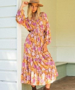 PAPER HEART Annalise Midi Dress - Retro Floral Dresses