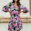 WHITE CLOSET Dresses Tarni Mini Dress - Purple Floral