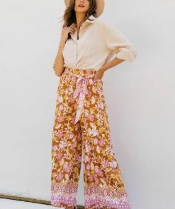 PAPER HEART Mairead Pants - Retro Floral Bottoms