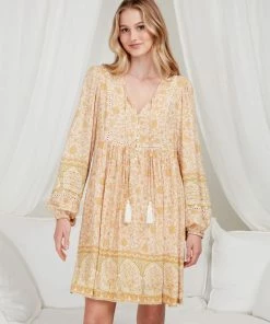 IRIS MAXI Nylah Mini Dress - Beige Dresses