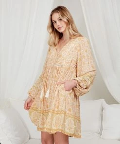 IRIS MAXI Nylah Mini Dress - Beige Dresses