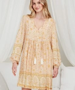 IRIS MAXI Nylah Mini Dress - Beige Dresses