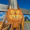 CELESTIAL GYPSY Boho Leather Butterfly Cross Body Bag