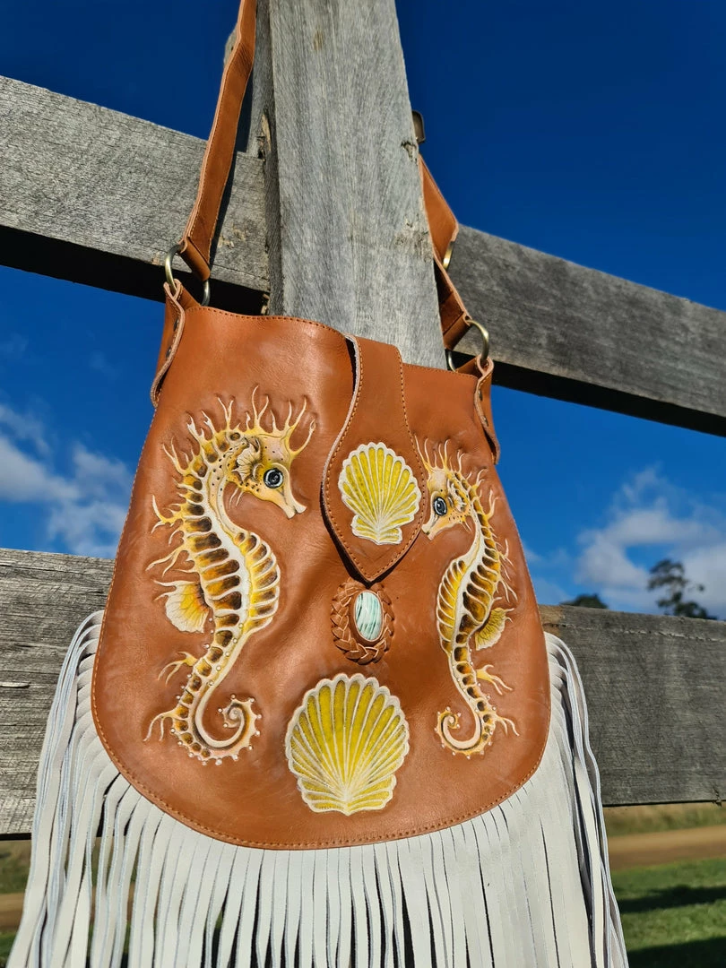 CELESTIAL GYPSY Seahorse Paradise Bag - Sea Shell 1 CELESTIAL GYPSY Seahorse Paradise Bag - Sea Shell