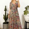 LABEL OF LOVE Marilyn Maxi Dress - Black Floral