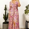 LABEL OF LOVE Dresses Marilyn Maxi Dress - Pink Floral