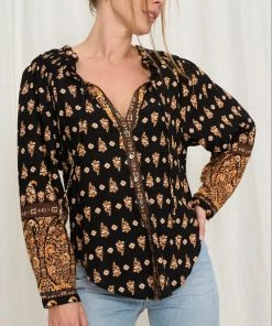 IRIS MAXI Aurelia Blouse - Midnight