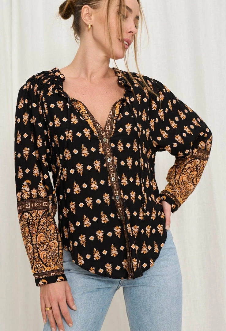 IRIS MAXI Aurelia Blouse - Midnight 1 IRIS MAXI Aurelia Blouse - Midnight