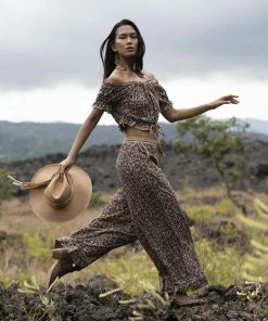 Tulle And Batiste Abeke Culottes - Chestnut - Preorder Pants