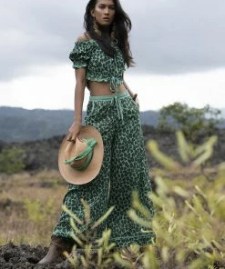 Tulle And Batiste Abeke Culottes - Emerald - Preorder Pants