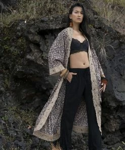 Tulle And Batiste Abeke Robe - Chestnut - Preorder