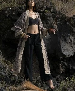 Tulle And Batiste Abeke Robe - Chestnut - Preorder