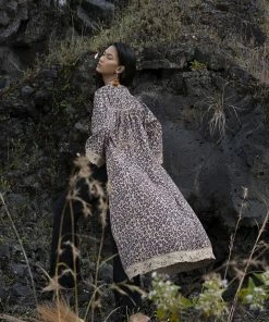 Tulle And Batiste Abeke Robe - Chestnut - Preorder