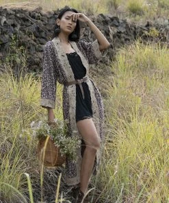 Tulle And Batiste Abeke Robe - Chestnut - Preorder