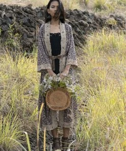 Tulle And Batiste Abeke Robe - Chestnut - Preorder