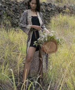 Tulle And Batiste Abeke Robe - Chestnut - Preorder