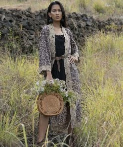 Tulle And Batiste Abeke Robe - Chestnut - Preorder