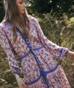 Tulle And Batiste Dresses Alannah Maxi Dress - Dawn Pink - Preorder