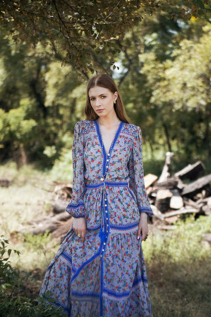 Tulle And Batiste Dresses Alannah Maxi Dress - Lavender Grey - Preorder 1 Tulle And Batiste Dresses Alannah Maxi Dress - Lavender Grey - Preorder