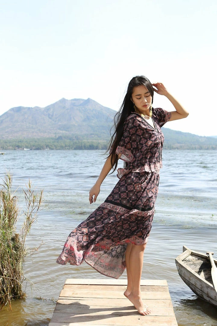 Tulle And Batiste Amira Crop Top - Moonless Night - Preorder Black Dresses 2 Tulle And Batiste Amira Crop Top - Moonless Night - Preorder Black Dresses