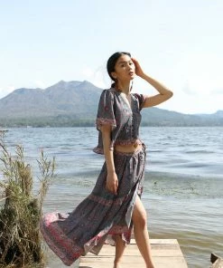 Tulle And Batiste Amira Crop Top - Teal - Preorder Tops