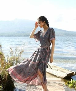 Tulle And Batiste Amira Wrap Dress - Teal - Preorder Dresses